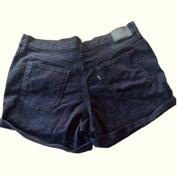 Women's Levi's® Mid-Length Jean Shorts Black Size 32 - Picture 7 of 11